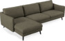 Madison Lux - 3-sits soffa med schäslong vänster - Brun
