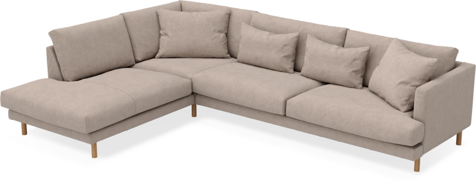 Harper - 3-sits soffa med divan vänster - Beige