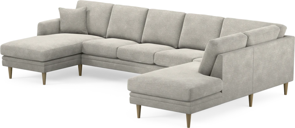 Eden - 3-sits soffa med schäslong vänster och divan höger - Grå