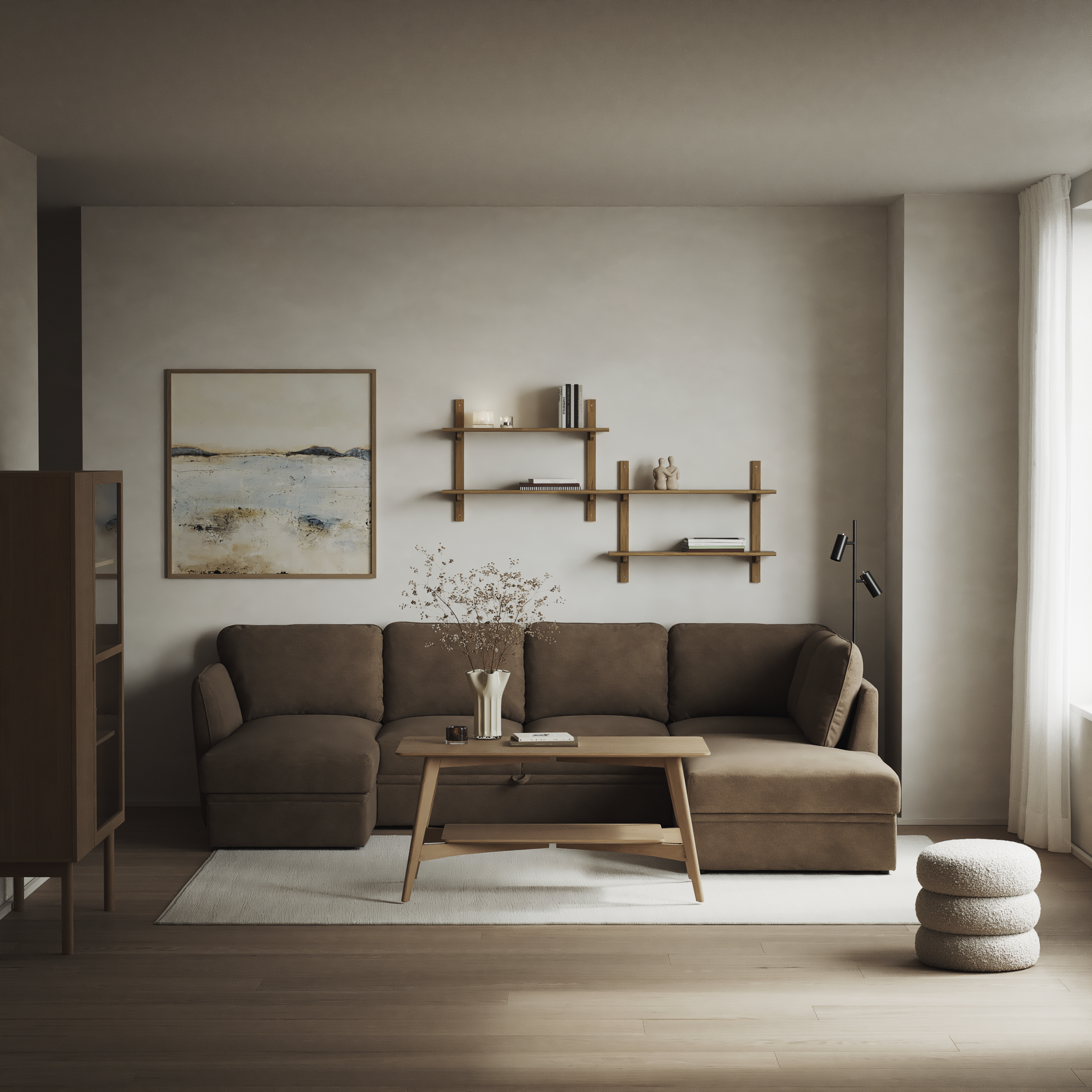 Öland - Bäddsoffa med schäslong vänster och divan höger - inspiration