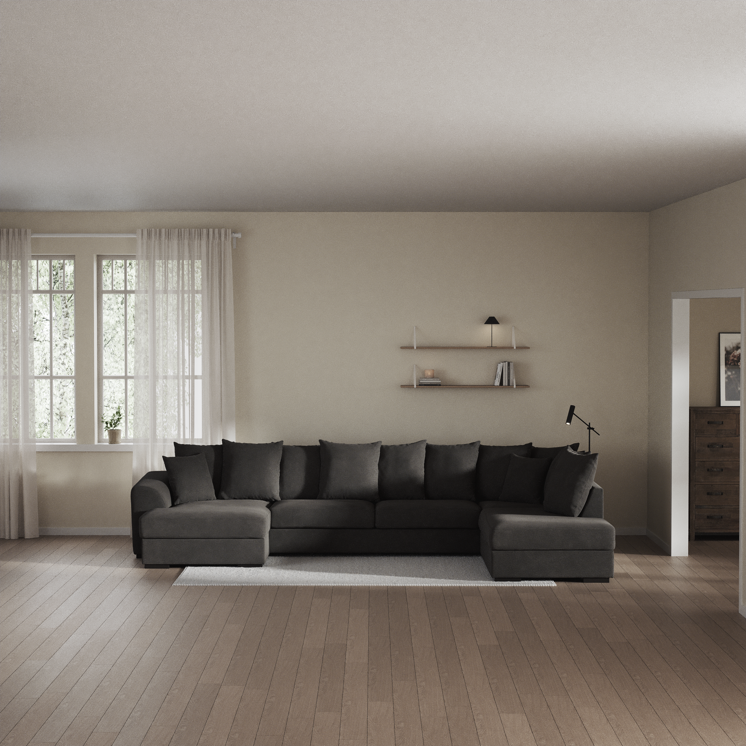 Town - 3-sits soffa med divan höger och schäslong vänster - inspiration