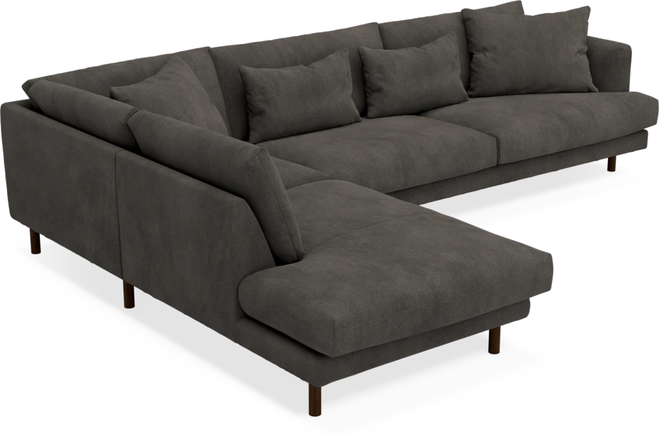 Harper - 3-sits soffa med divan vänster - Grå