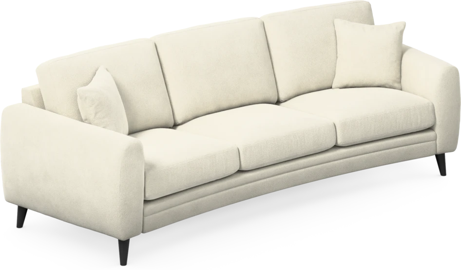 Eden - 3-sits soffa svängd - Vit