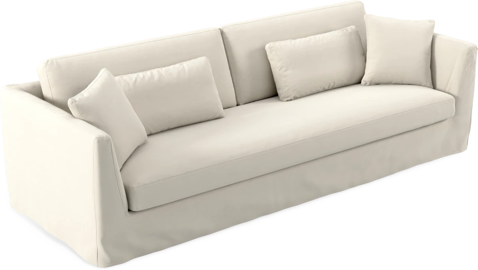Willow - 4-sits soffa, hel dyna, med kappa - Beige