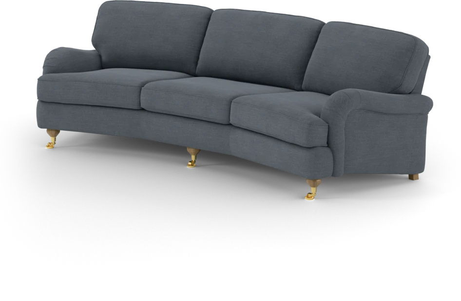 Oxford - 3-sits soffa svängd - Blå