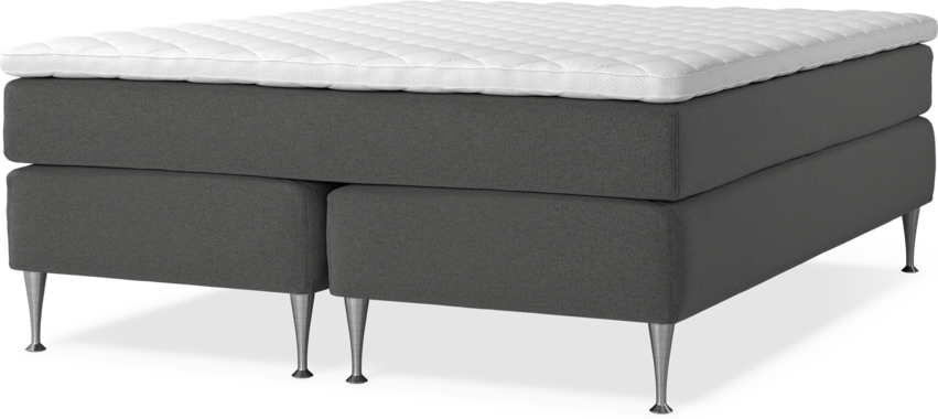 Delux Sense - Kontinentalsäng, dubbelsäng med bäddmadrass - Grå