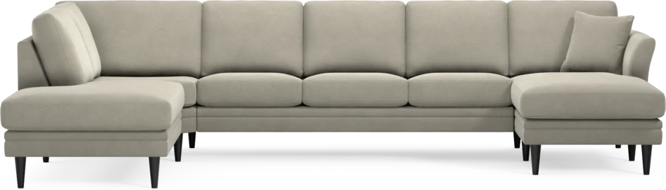 Eden - 3-sits soffa med divan vänster och schäslong höger - Brun