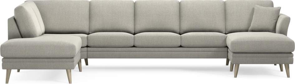 Eden - 3-sits soffa med divan vänster och schäslong höger - Grå
