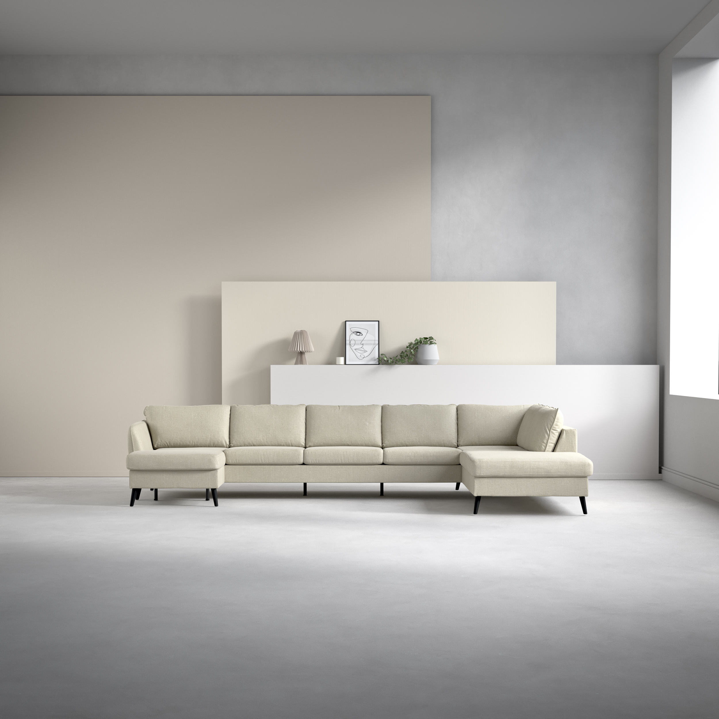 County - 4-sits soffa med schäslong vänster och divan höger - inspiration
