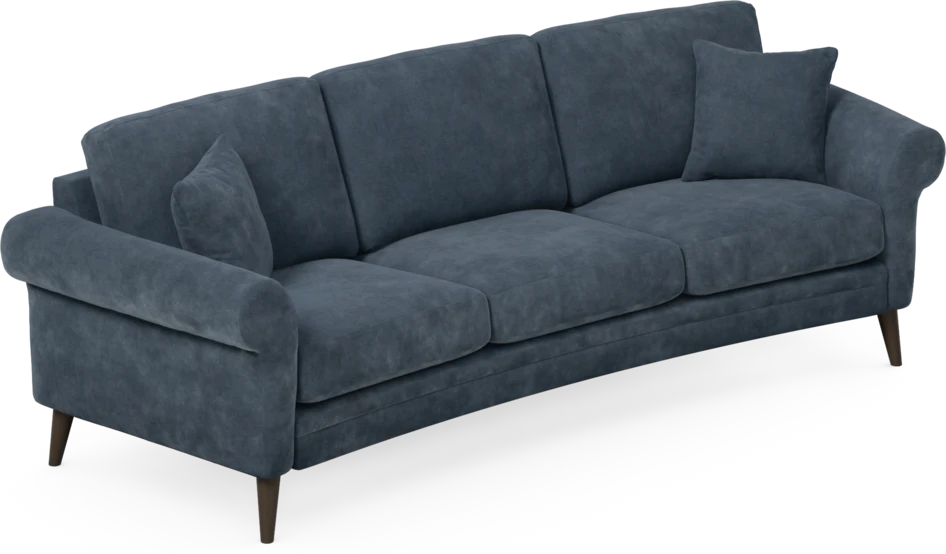 Eden - 3-sits soffa svängd - Blå