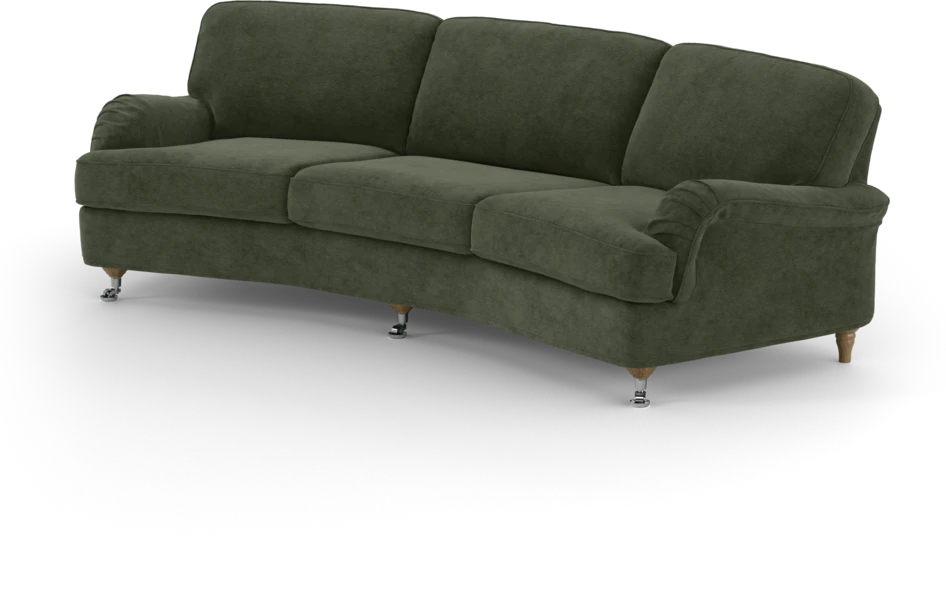 Oxford - 3-sits soffa svängd - Grön