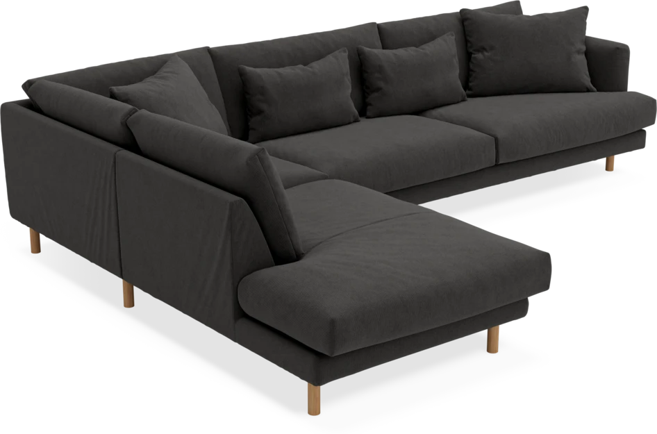 Harper - 3-sits soffa med divan vänster - Grå
