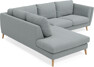 Madison - 2-sits soffa med divan vänster - Turkos