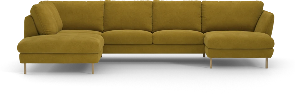 Madison - 2-sits soffa med divan vänster och schäslong höger - Gul