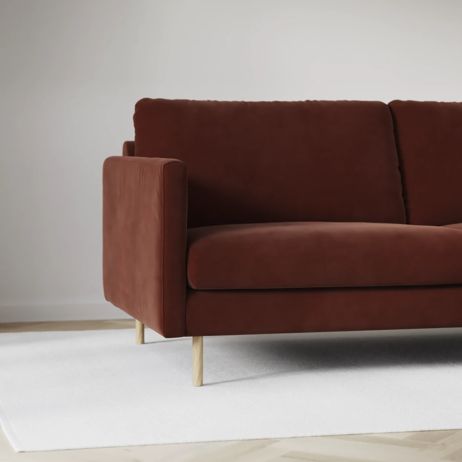 Madison - 2-sits soffa med divan vänster och schäslong höger - Orange