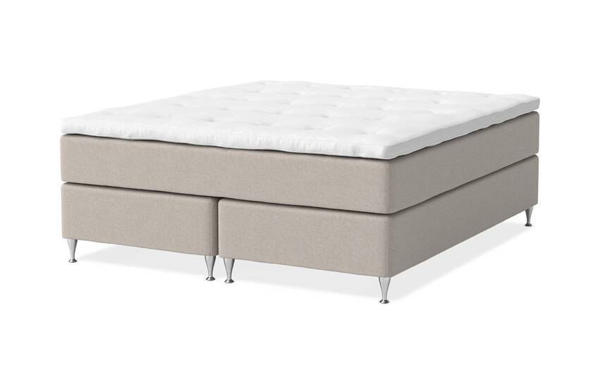 Dream Delux - Kontinentalsäng, dubbelsäng med bäddmadrass Dream Delux vit - Beige