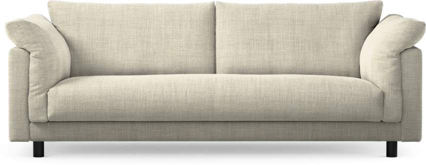 Cherrie - 3-sits soffa, hel dyna, fast klädsel - Beige