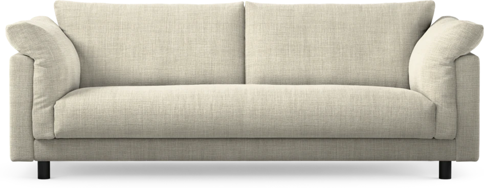 Cherrie - 3-sits soffa, hel dyna, fast klädsel - Beige