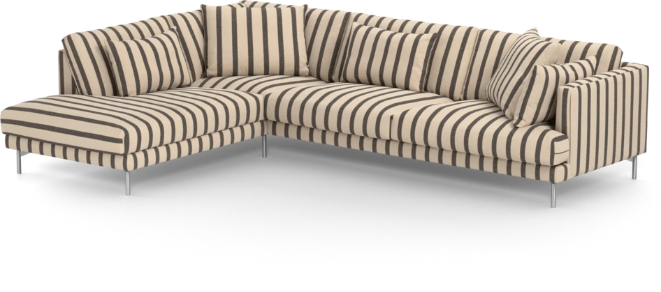 Harper - 3-sits soffa med divan vänster - Flerfärgad