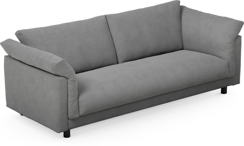Cherrie - 3-sits soffa, hel dyna, fast klädsel - Grå