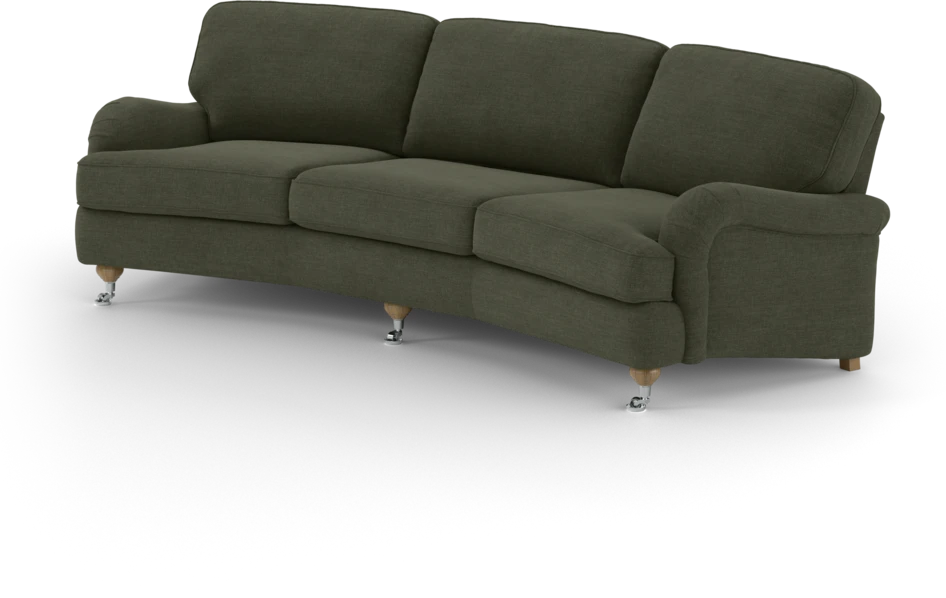 Oxford - 3-sits soffa svängd - Grön