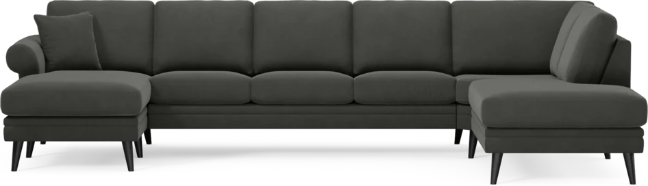 Eden - 3-sits soffa med schäslong vänster och divan höger - Grå