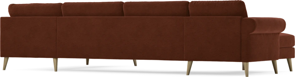 Bridge - 3-sits soffa med schäslong vänster och divan höger - Orange