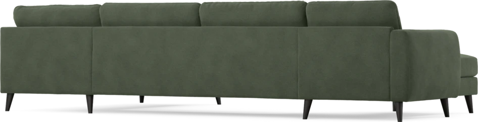 Bridge - 3-sits soffa med schäslong vänster och divan höger - Grön