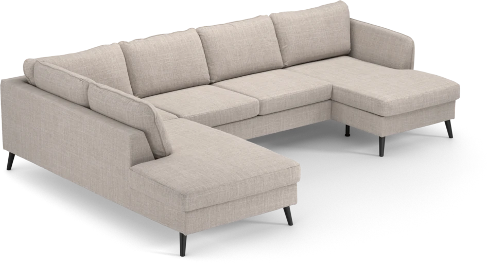 County - 3-sits soffa med divan vänster och schäslong höger - Beige