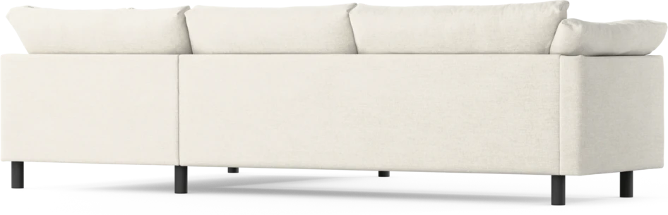 Cherrie - 3-sits soffa med divan höger, fast klädsel - Vit