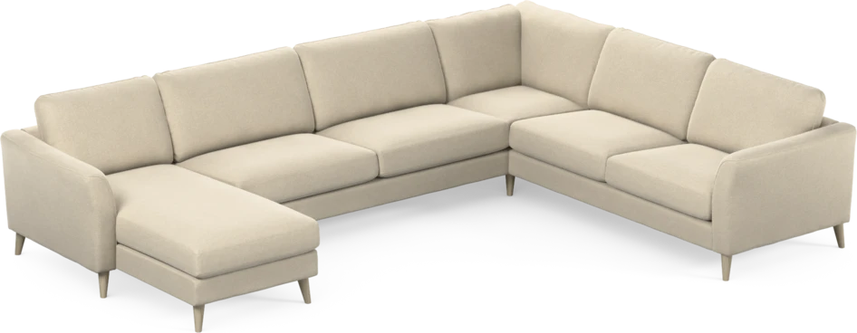 Bridge - Hörnsoffa, 3+2-sits med schäslong vänster - Beige