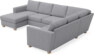 Friday - Hörnsoffa, 3+2-sits med schäslong vänster - Grå
