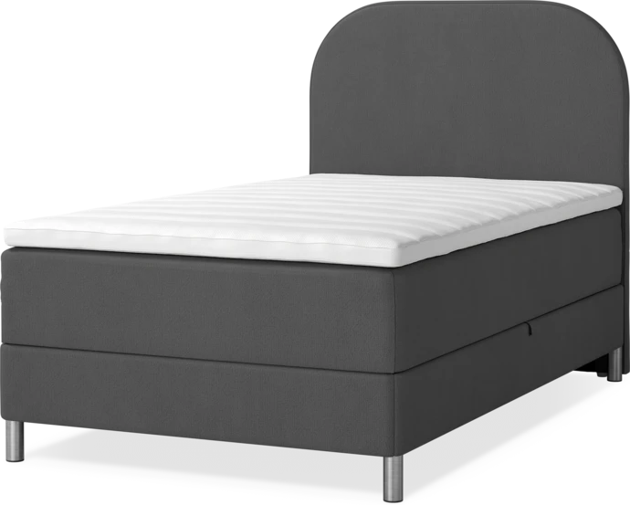 Roma Family, Förvaringssäng, enkelsäng med bäddmadrass och slät sänggavel