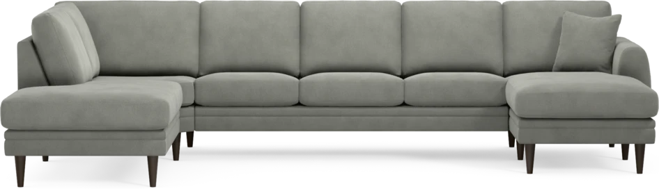 Eden - 3-sits soffa med divan vänster och schäslong höger - Grå