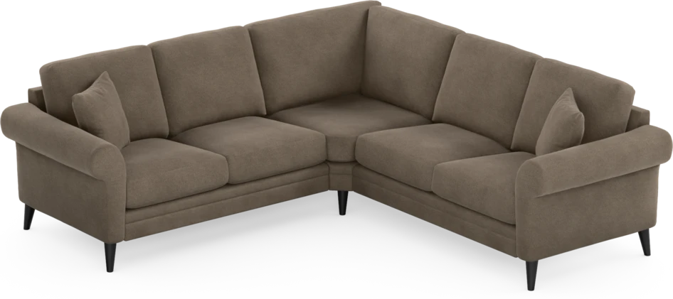 Eden - Hörnsoffa, 2+2-sits - Brun