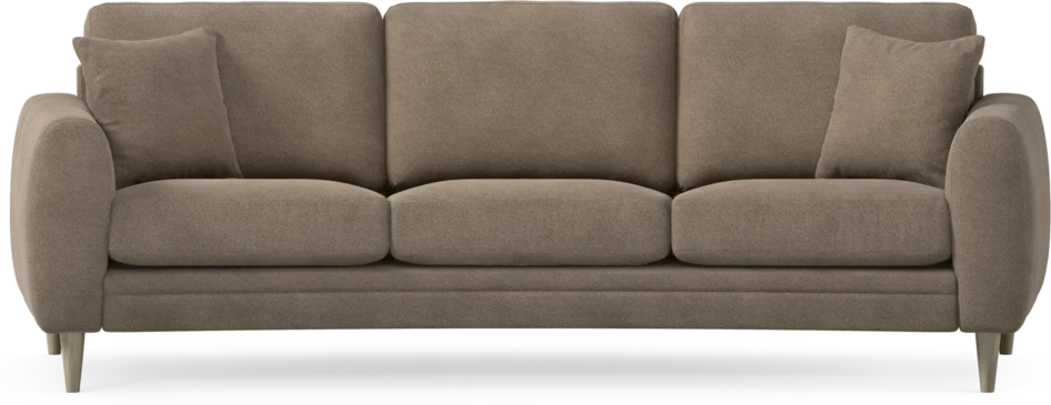 Eden - 3-sits soffa svängd - Brun