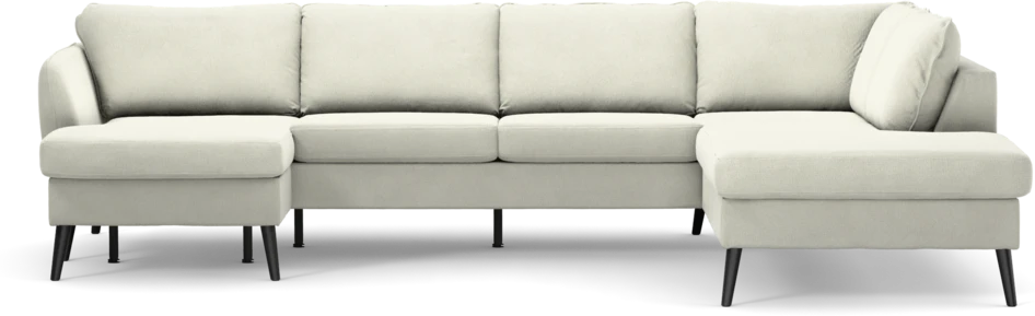 County - 3-sits soffa med schäslong vänster och divan höger - Vit