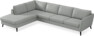 County - 3-sits soffa med divan vänster - Grå