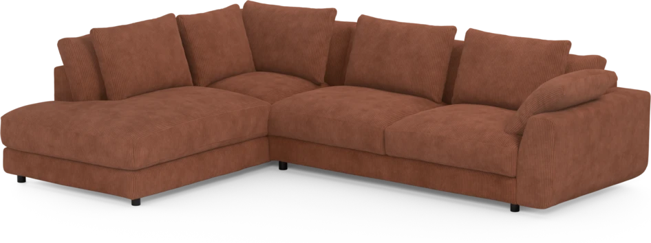 Amie - 3-sits med divan vänster - Orange
