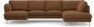 Madison Lux - 2-sits soffa med schäslong vänster och divan höger - Brun