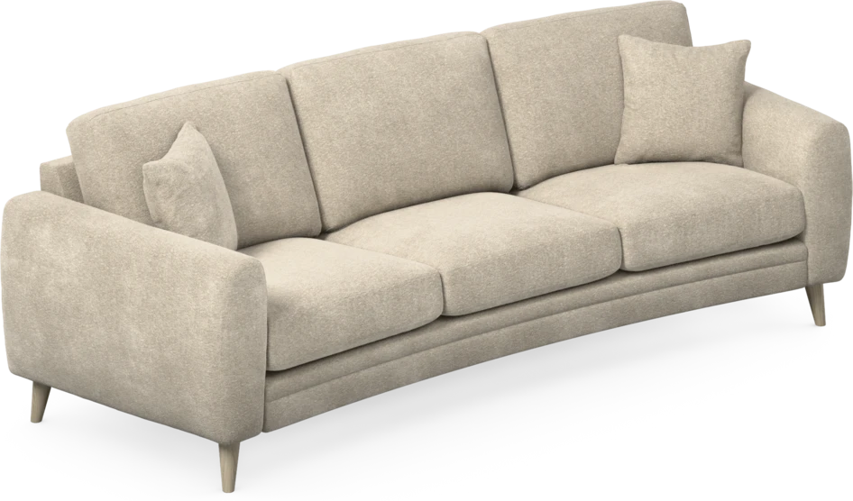 Eden - 3-sits soffa svängd - Beige