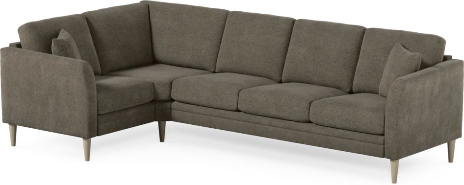Eden - Hörnsoffa, 1+3-sits - Brun