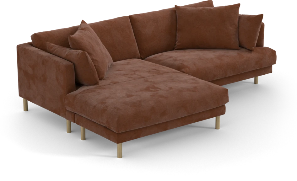 Harper - 4-sits med schäslong XL vänster - Orange