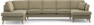 Eden - 3-sits soffa med divan vänster och schäslong höger - Beige