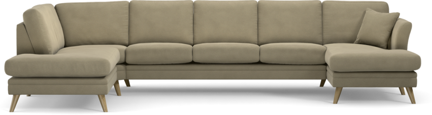 Eden - 3-sits soffa med divan vänster och schäslong höger - Beige