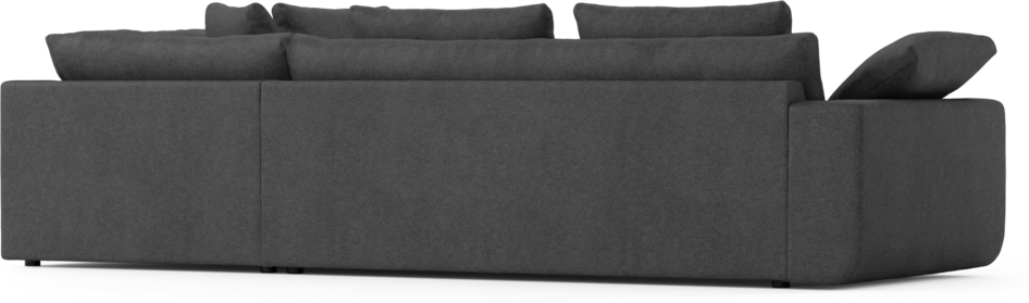 Amie - 3-sits med divan höger - Svart