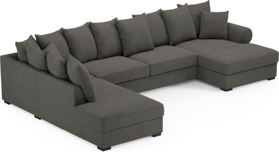 Town - 3-sits soffa med divan vänster och schäslong höger - Grå