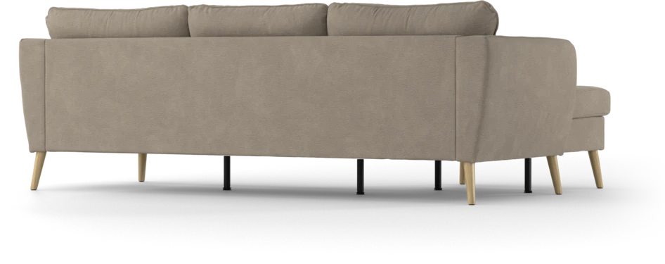 County - 3-sits soffa med flyttbar schäslong - Beige