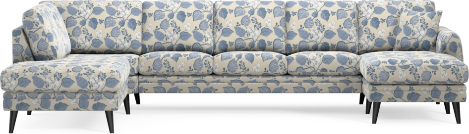 Eden - 3-sits soffa med divan vänster och schäslong höger - Flerfärgad