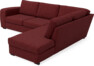 Friday - 2,5-sits soffa med divan höger - Rosa